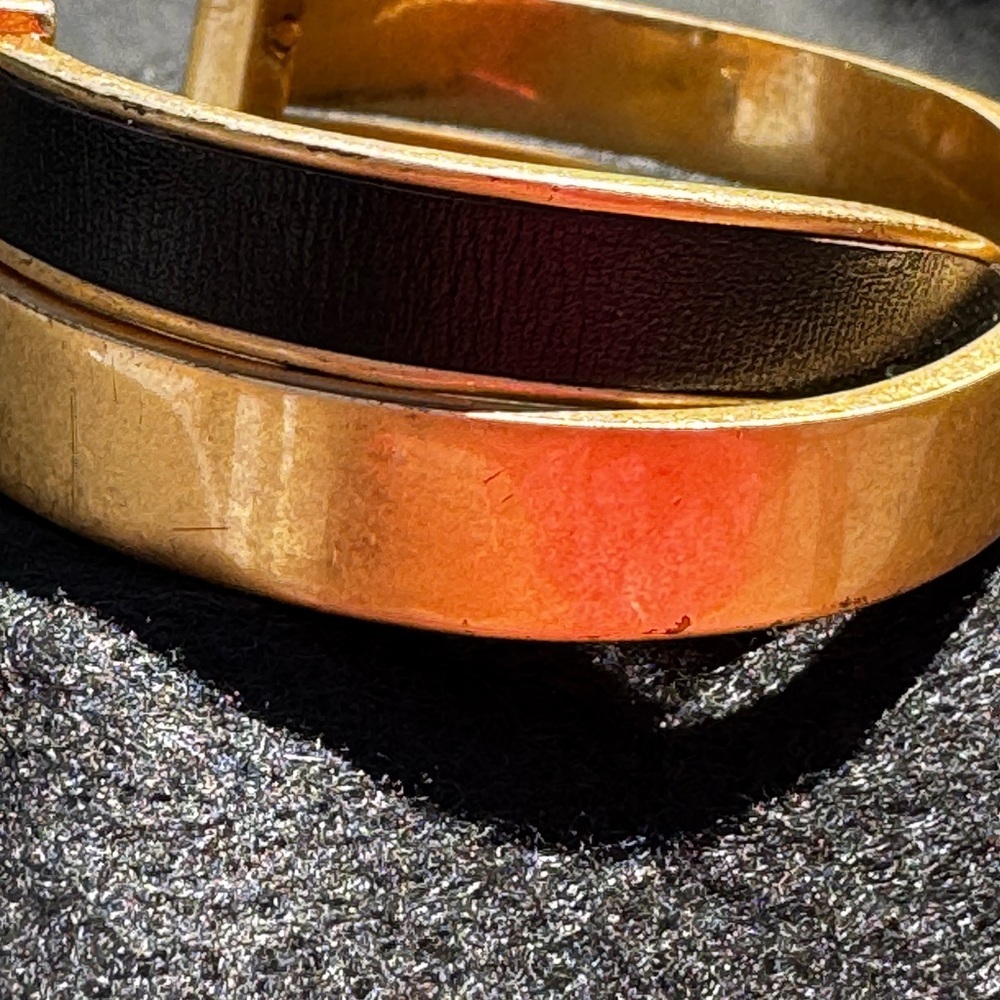 Brooks Brothers 12K Gold Plated Brushed Cuff Bracelet Heritage Luxe Minimal Icon - Picture 8 of 14